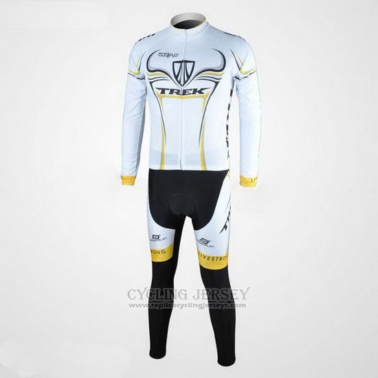 2009 Cycling Jersey Trek Black and White Long Sleeve and Bib Tight